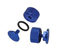 3mirrors 1 paire de fixations pour casque de soudage en aluminium anodisé bleu avec rondelle en silicone