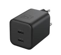 3mk Chargeur Secteur Double USB-C PD 3.0 / QC 45W 3A Ultra-Compact GaN Noir