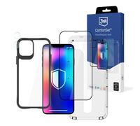 3mk Comfort Set 4in1 pour Apple iPhone 11, étui, protection d'écran en verre trempé, protection de l'appareil photo et cadre unique pour fixer le verre