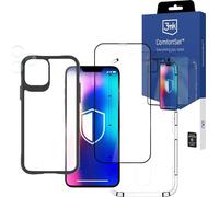 3mk Comfort Set 4in1 pour Apple iPhone 11 Pro Max, étui, protection d'écran en verre trempé, protection de l'appareil photo et cadre d'insertion en verre unique