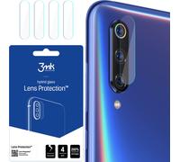 3MK Couvercle de lentille en verre flexible pour Xiaomi Mi 9, transparent, 4 pièces