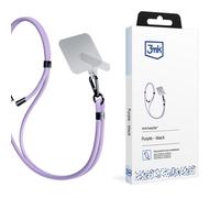 3mk EasyClip Chaîne pour téléphone portable pour Smartphone, Samsung, iPhone Case à accrocher autour du cou Coque de protection Cordon de téléphone portable, HalsbandAccessories Purple (black)