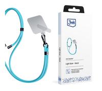 3mk EasyClip Chaîne pour téléphone portable pour Smartphone, Samsung, iPhone Case à accrocher autour du cou Coque de protection Cordon de téléphone portable, HalsbandAccessories Light Blue (black)