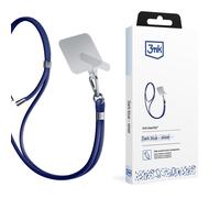 3mk EasyClip Chaîne pour téléphone portable pour Smartphone, Samsung, iPhone Case à accrocher autour du cou Coque de protection Cordon de téléphone portable, HalsbandAccessories Dark Blue (silver)