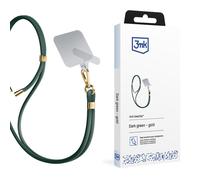 3mk EasyClip Chaîne pour téléphone portable pour Smartphone, Samsung, iPhone Case à accrocher autour du cou Coque de protection Cordon de téléphone portable, HalsbandAccessories Dark Green (or)