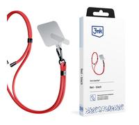 3mk EasyClip Chaîne pour téléphone portable pour Smartphone, Samsung, iPhone Case à accrocher autour du cou Coque de protection Cordon de téléphone portable, HalsbandAccessories Red (black)