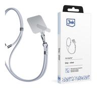 3mk EasyClip Chaîne pour téléphone portable pour Smartphone, Samsung, iPhone Case à accrocher autour du cou Coque de protection Cordon de téléphone portable, HalsbandAccessories Grey (silver)