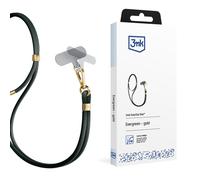 3mk EasyClip Elite Chaîne pour téléphone portable pour smartphone, Samsung, iPhone Case à accrocher autour du cou Coque de protection Cordon de téléphone portable, HalsbandAccessories Evergreen (or)