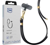 3mk EasyClip Elite Chaîne pour téléphone portable pour Smartphone, Samsung, iPhone Case à accrocher autour du cou Coque de protection Cordon de téléphone portable, HalsbandAccessories Black (or)
