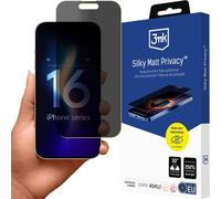 3mk Film de protection d'écran Privatisation Film pour téléphone portable Silky Matt Privacy pour Apple iPhone 16 Plus