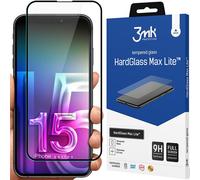 3mk HardGlass Max Lite - Verre trempé pour iPhone 15 (Noir)