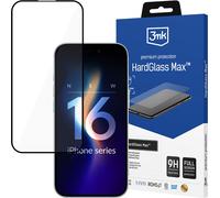 3mk HardGlass Max - Verre trempé pour iPhone 16 Plus (Noir)