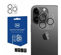 Protection d'Objectif Caméra pour iPhone 15 Pro / 15 Pro Max Full Cover Noir transparent