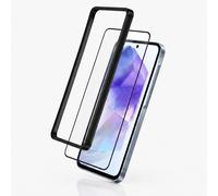 Lot de 2 Verre Trempé avec Cadre Applicateur pour Galaxy A35 / A55 Noir / Transparent