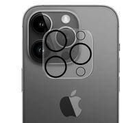 3mk Protection d'Objectif Caméra pour iPhone 15 Pro / 15 Pro Max Full Cover Noir transparent