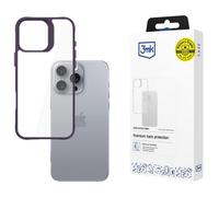 3MK Satin Armor Case+ coque pour téléphone 6.9" Housse Violet et Transparent pour Apple iPhone 16 Pro Max