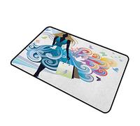 3mk Shirlyhome Felpudo Para puerta Con diseĂao de Perro contemporĂAneo, Estilo moderno, efecto de Patchwork Con colorido diseĂao Retro de composiciĂln Multicolor, Multi 11, 15"x24"