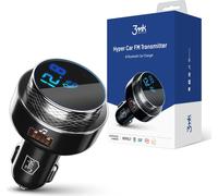 3mk, Transmetteur FM Bluetooth Chargeur allume-cigare, Noir
