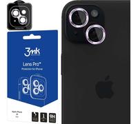 3mk Verre de caméra Verre d'objectif Verre de téléphone portable Lens pour iPhone 15 Rose