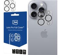 3mk Verre hybride Lens Pro Full Cover pour Apple iPhone 16 Pro/16 Pro Max Lentille de la caméra 0,4mm 9H