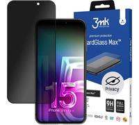 3mk Verre trempé Verre de protection pour iPhone 15 avec cadre noir