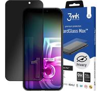 3mk Verre trempé Verre de protection pour iPhone 15 Pro Max avec cadre noir