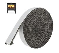 3mm*10mm*4m Joint Insert Cheminée Autocollant, Oints Fibre De Verre, Cheminée, Chaleur, Colle Refractaire, Joint Insert Cheminée pour Poele A Bois, Cheminée, Chaleur, Résistante