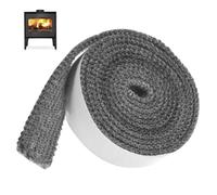 3mm*15mm*4m Joint Insert Cheminée Autocollant, Oints Fibre De Verre, Cheminée, Chaleur, Colle Refractaire, Joint Insert Cheminée pour Poele A Bois, Cheminée, Chaleur, Résistante