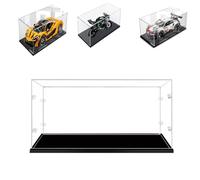 3MM Epaisse Transparente Acrylique Affichage Cas-Assembler Boîte de Comptoir, Epaissir la Base, à L'épaisseur, pour Les Objets de Collection, Lego 60444 60445 42154 76966(Noir, 50x20x25cm/20x8x10in)