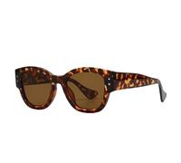 3MOG7Y1 Lunettes de soleil carrées rétro pour femme Rivets dégradés UV400 Lunettes de soleil punk, Thé léopard, Medium