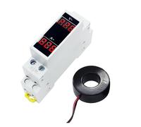 3MOG7Y1 Voltmètre-ampèremètre à double affichage LED AC à montage sur rail DIN, mini voltmètre modulaire, ampèremètre AC 80-500 V 1-100 A