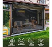 (3mx2m)Bâche imperméable avec oeillets 420g/m² Bâche de tente avec corde et attache-câbles, protection solaire UV Protection PVC Pliable Bâche de terrasse pour plantes Serre Meubles de jardin