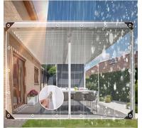 (3mx2m)Bâche transparente avec œillets Bâche de protection imperméable avec fermeture à glissière PVC claire Tarps imperméables Protection des plantes Bâche à usage général comme rideau de porte