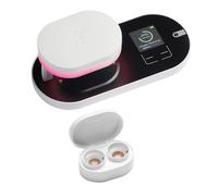3N ReO2 Nettoyeur de Lentilles de Contact, Technologie d'Électrophorèse, avec Miroir et Pince, Nettoyage en Profondeur des Lentilles Souples, Lentilles Mensuelles et Colorées, Non-Ultrasonique(Blanc)