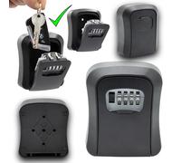 3OXILOCK Lot DE 3 Boites a Clefs sécurisées en Métal, Coffre-Fort à clé étanche à Fixation Murale, Combinaison à 4 Chiffres, Coffre-Fort à clé 11,5 x 9,5 x 4 cm