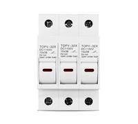 3P 1100V DC Fuse Holder 10 * 38mm Solar PV TOPV-32 Base Photovoltaic System Protection Protector LED