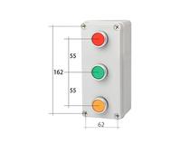 3P Three Position Push Button Control Box Momentary Reset With Protective Cover Start Stop Proof Enclosure NWPNLXEA(3P Three Flat)