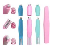 3pack 3-in-1 Heart Shape Round Line Shape Nail Art Magnet Pen,Heart Magnet for Cat Eye Gel Polish,DIY nail art tool,Double-ended detachable magnetic manicure with rubbing strip (Pink + Green + Blue)