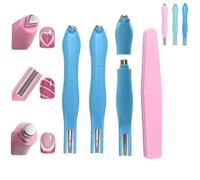 3pack 3-in-1 Heart Shape Round Line Shape Nail Art Magnet Pen,Heart Magnet for Cat Eye Gel Polish,DIY nail art tool,Double-ended detachable magnetic manicure with rubbing strip (Blue)