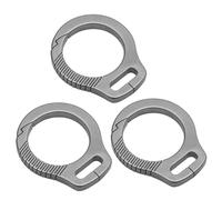 3pack Alliages Carabiner Clés Mode Solide Mode Solide Clés avec Une Libération Rapidement pour Les Hommes Les Femmes en Randonnée Essentielle