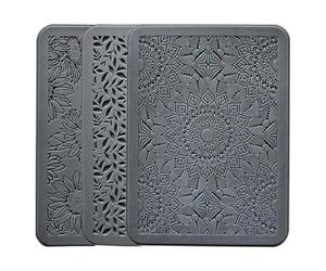 3Pack Silicone Texture Transfer Pads for Polymer Clay Jewelry - Enhance Your Craft with Professional Designs