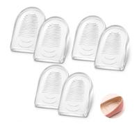 3Pair Talonnette Gel Silicone 0.5cm, Rehausseurs de Talon Antichoc, Inserts Confort Respirants pour Chaussures, Coussin Amorti Discret pour Femme et Homme Usage Quotidien