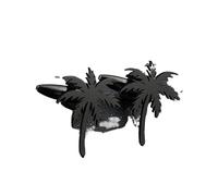 3pair Trendy Style Coconut Tree Stainless Steel Plated Cufflinks, Silver French Shirt Buttons, Suit Wedding Accessories(Black)
