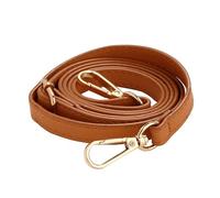 3pc 125CM Long PU Leather Bag Strap Accessories for Handbags 1.2CM Wide Shoulder for Crossbody Replacement for Bags(Coffee Gold Buckle)