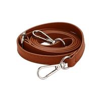 3pc 125CM Long PU Leather Bag Strap Accessories for Handbags 1.2CM Wide Shoulder for Crossbody Replacement for Bags(Brown Silver Buckle)