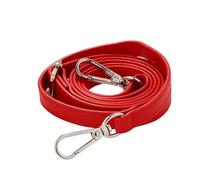 3pc 125CM Long PU Leather Bag Strap Accessories for Handbags 1.2CM Wide Shoulder for Crossbody Replacement for Bags(Red Silver Buckle)