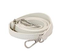3pc 125CM Long PU Leather Bag Strap Accessories for Handbags 1.2CM Wide Shoulder for Crossbody Replacement for Bags(White Silver Buckle)