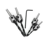 3PC 4MM 6MM 8MM High Speed Steel Countersink Drill Bit Set Counter Sink Bit for Wood Woodworking Carpentry Reamer With Hex Key Wrench
