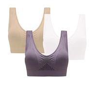 3PC Brassiere Femme Soutien-Gorge Seamless Bra sans Armature Fermeture Devant Soutien-Gorge Femme Sport Quotidien Confortable Soutien Gorge Seamless Femme Soutien Gorge