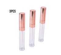 3pc Brillant À Lèvres Rechargeable Tube Injection Tube Cylindrique Transparent Lèvre Glaçure Bouteille Vide Contenants Cosmétiques Bouteille De Parfum
